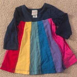 Hanna Andersson Rainbow Long Sleeve Dress Size 3-6 Month Baby